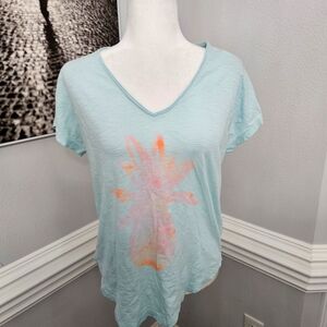 Lilly Pitzer Pineapple T-shirt XS 100% Pima Cotton